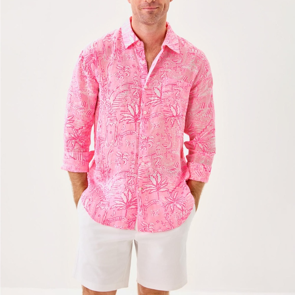Lilly Pulitzer Pink Dress Shirt